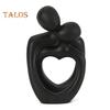 Sculpture de couple minimaliste en résine, statue d'amoureux enlacés, statue de bureau abstraite de couple pour la décoration de la maison, cadeau d'anniversaire de Saint-Valentin