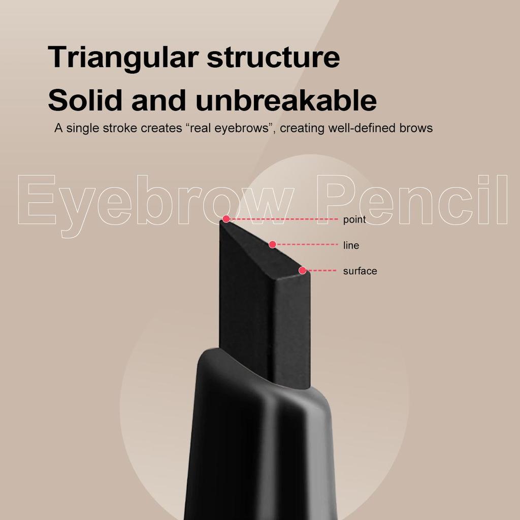 Retractable Eyebrow Pencil Long Lasting Waterproof Sweatproof Non-Smudge