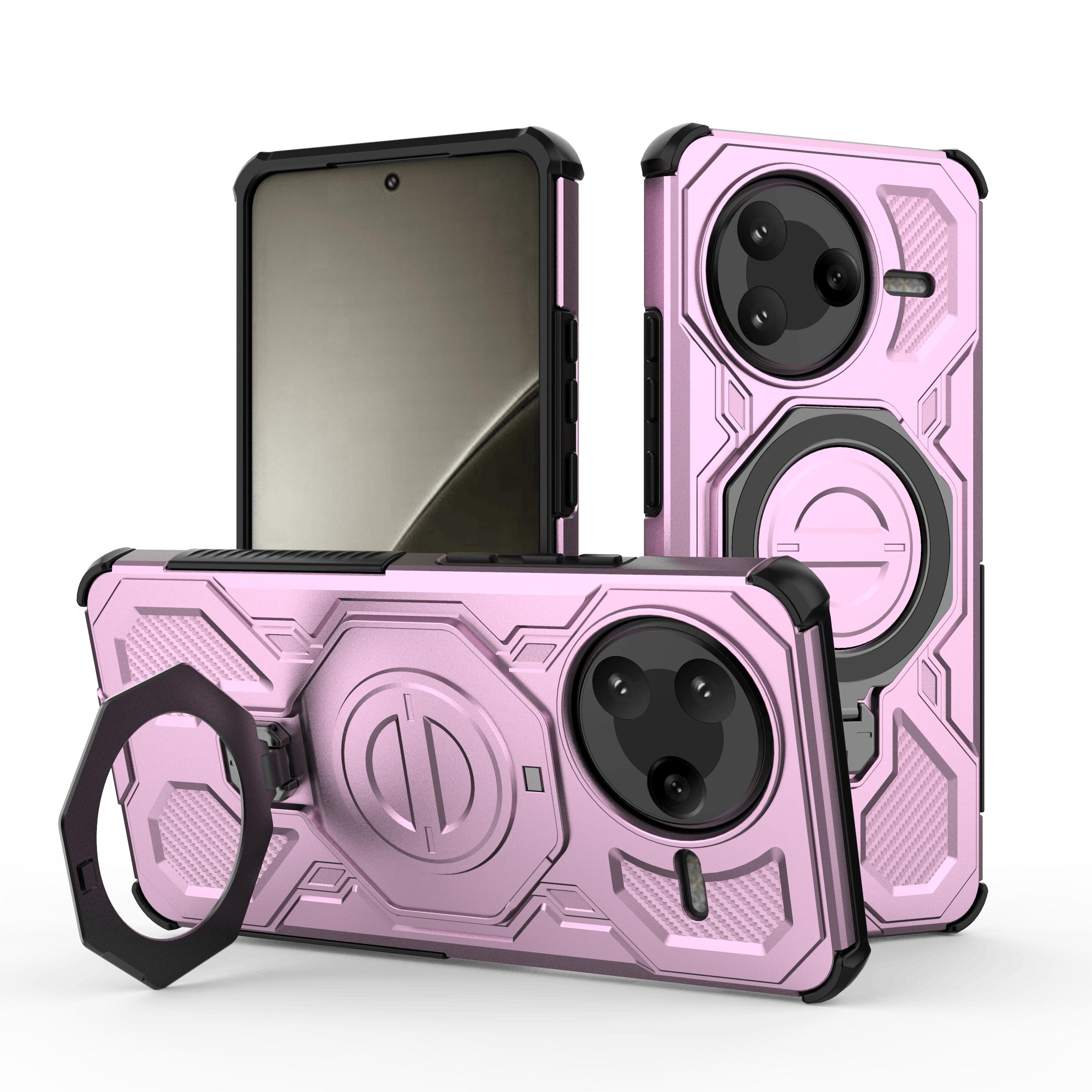 

Armor Four-corner Airbag Anti-drop Rotatable Metal Magnetic Ring Holder Case For Xiaomi Poco F7 F7 Pro F7 Ultra Protect Cover For Poco F7