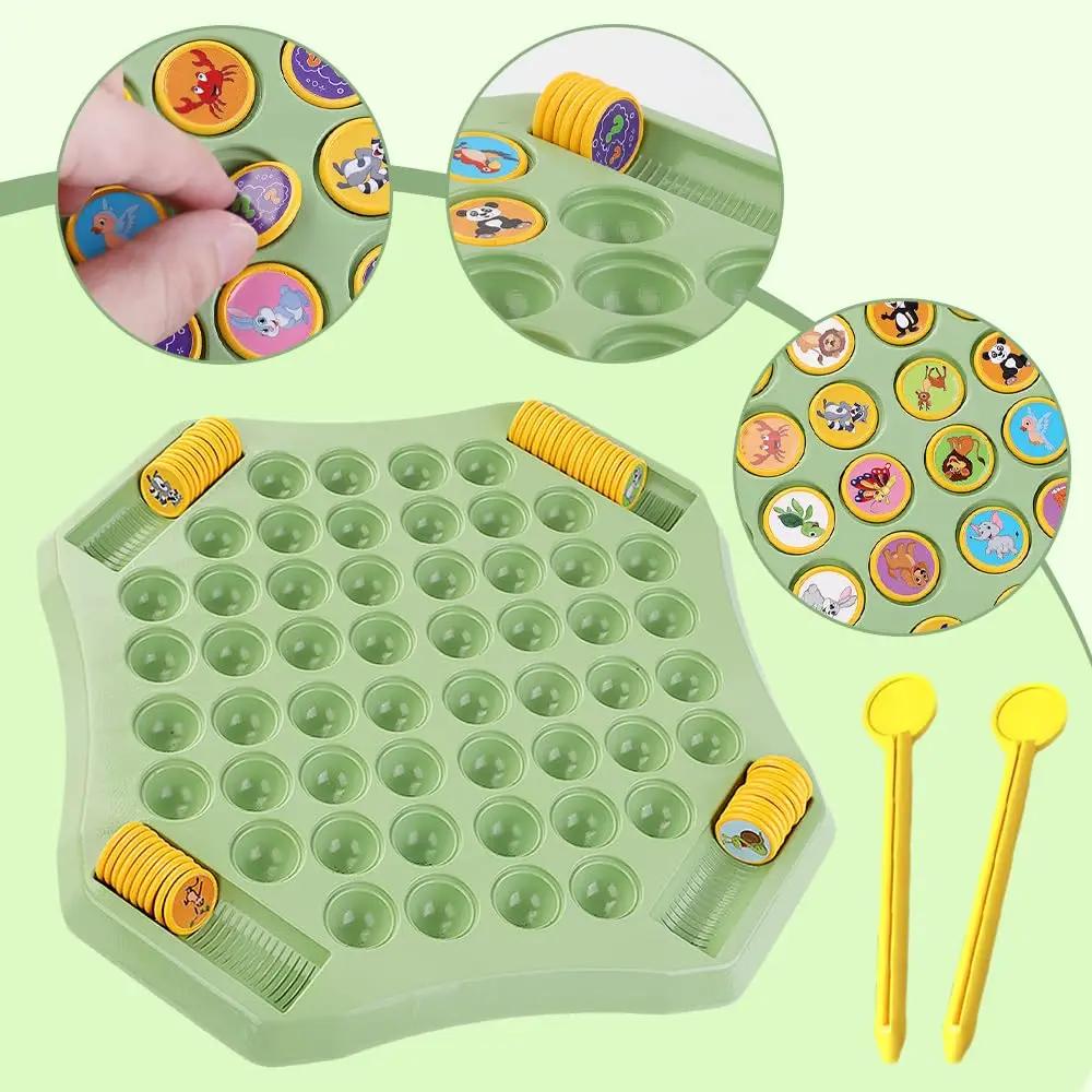 1PC Animal/Fruit Flip Chess 54 Cards Memory Chess Game Cartoon Logical Thinking Cognitive Animal Learning Chess Kids Party Toys