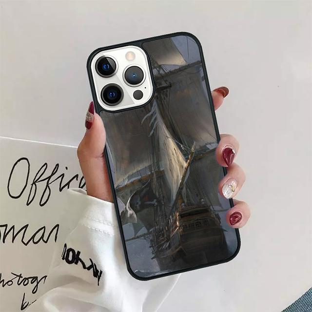 Sailing Pirate Ship Boat Phone Case Back Cover for iPhone 17 Air 16 15 14 13 11 12 Pro Max PlusS Shell Coque