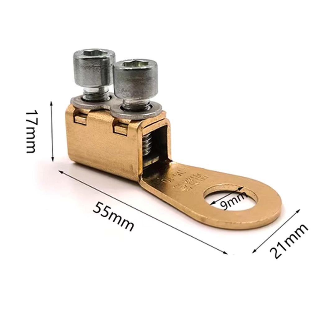 Car Battery Clamp Terminal Pure Copper Wiring Copper Nose Cable Line Pressure-Free Wire Connector Battery Quick Wiring