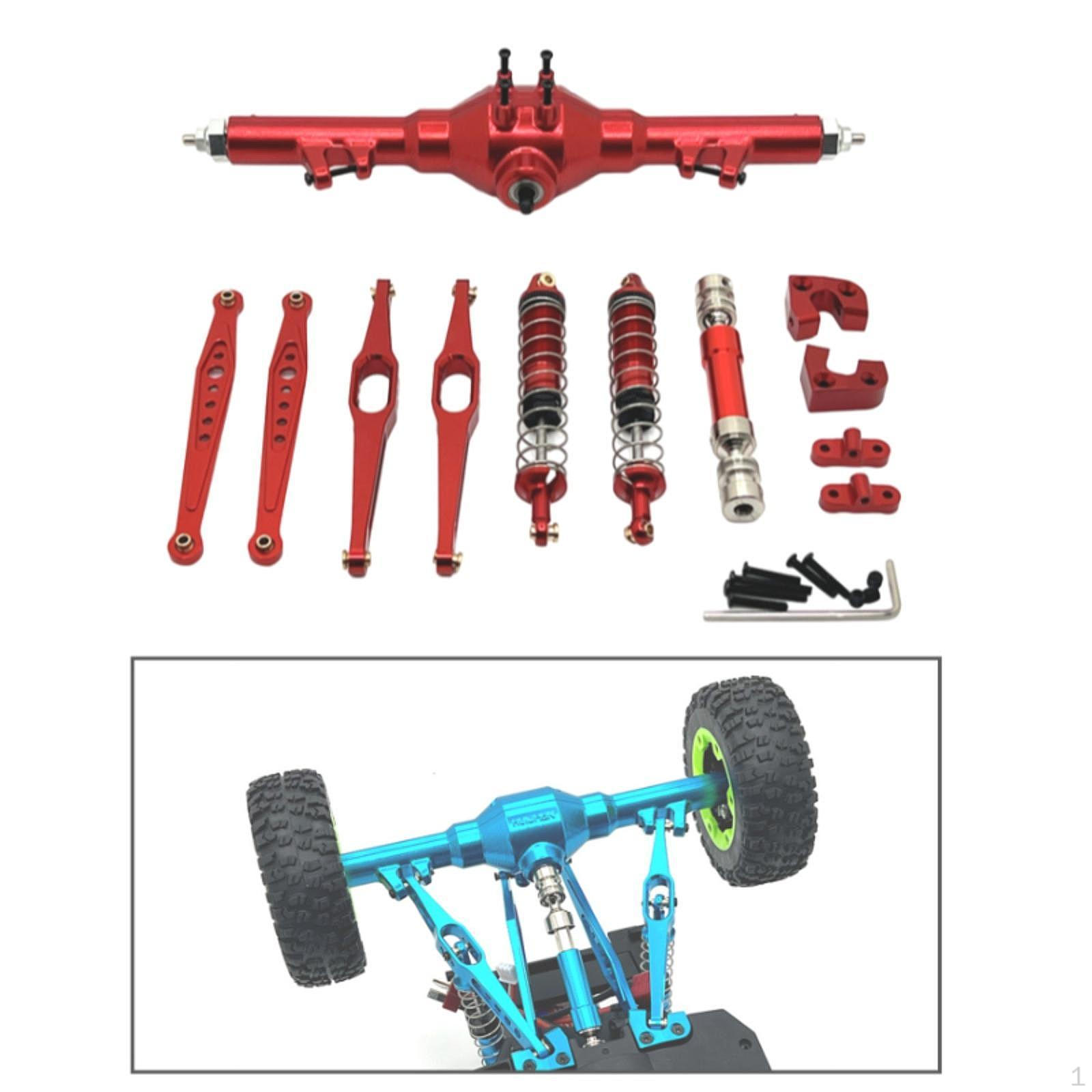 

1/12 RC Car Metal Upgrade Kits Rear Axle Fixtures Shock Absorber Drive Shaft Set Fixed Tie Rods сірий колір