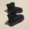Fleece high-top snow boots for women 2025 winter new student ins Korean version of thermal casual shoes platform cotton shoes 902