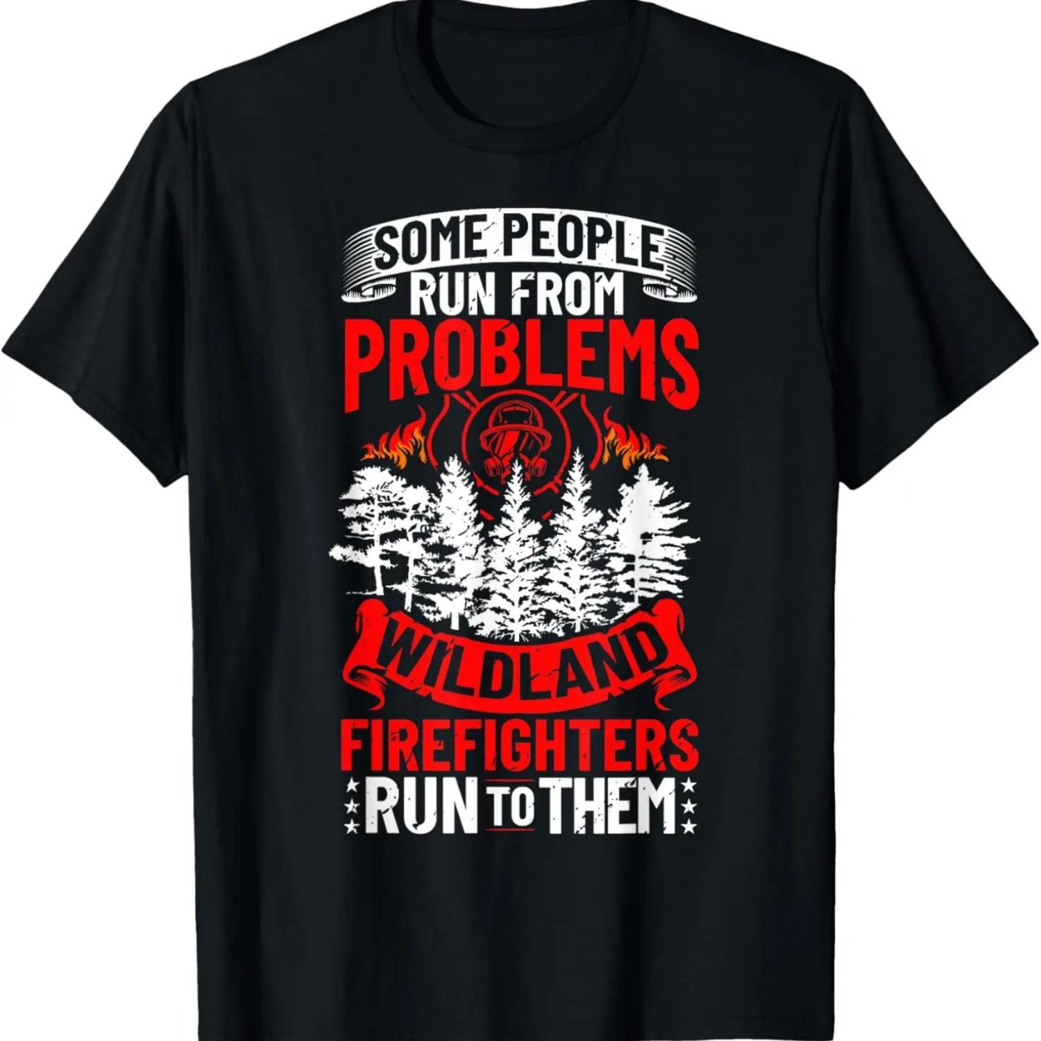 Wildland Firefighting Apparel Wildfire Firefighter Fireman T-Shirt S чёрный
