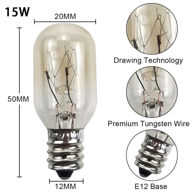 E12s Small Screw Refrigerator Bulb 110-130v 15W Super Bright Lighting Tool For Range Hood Sewing