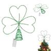 St. Patrick's Day Glowing Tree Top Decoration, 5 Meter Green Light Line, Irish Day Desktop Ornament For Festive Atmosphere (without Batteries).