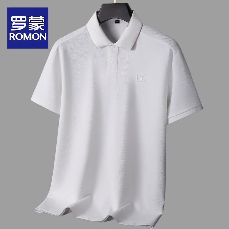 ROMON Men's Plus Size Business Casual Polo Shirt