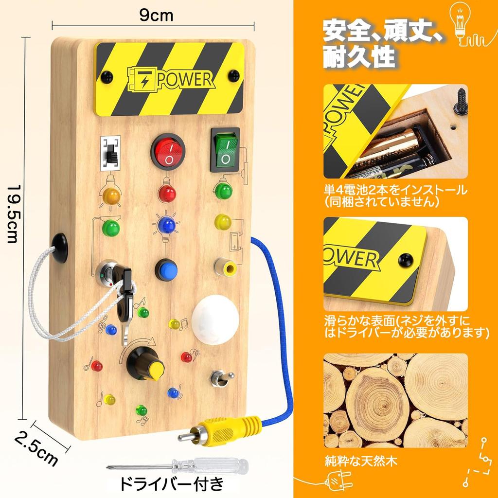 BKJANYO Montessori Toy Busy Board 1 Year Old 2 Year Old 3 Year Old Birthday Gift Educational Toy 1 Year Old Toy Baby Toy Boys Girls Present Toy Wooden