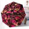 1pc Doodle Monsters Automatic Open/Close Umbrella with Windproof, Functional Design, 8-Rib Sturdy Canopy, Durable Ribs,017