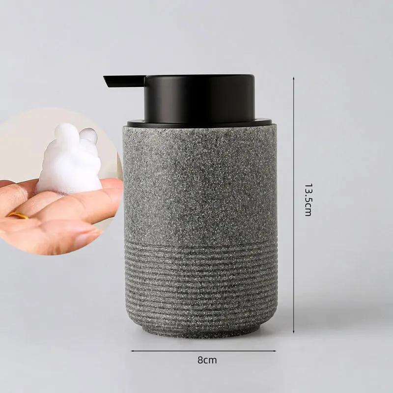 Soap dispenser luxury sandstone foam press bottle bubbler sub bottle gel hand sanitizer dispenser bathroom accessories