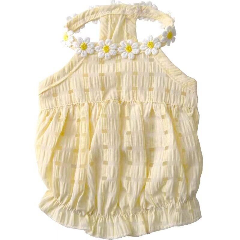 Pet ins Thin Teddy Cat Bi Xiong Puppy Dog Clothes Princess Skirt Small Dog Summer Clothing Princess Style