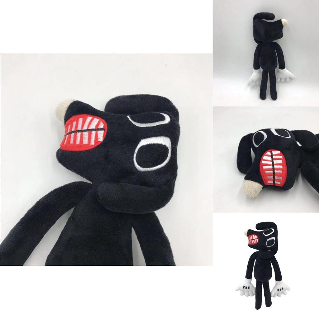 Siren Head Series Black Dog Plush Toy Crooked Neck Horror Stuffed Doll 30cm/11.8inch Height
