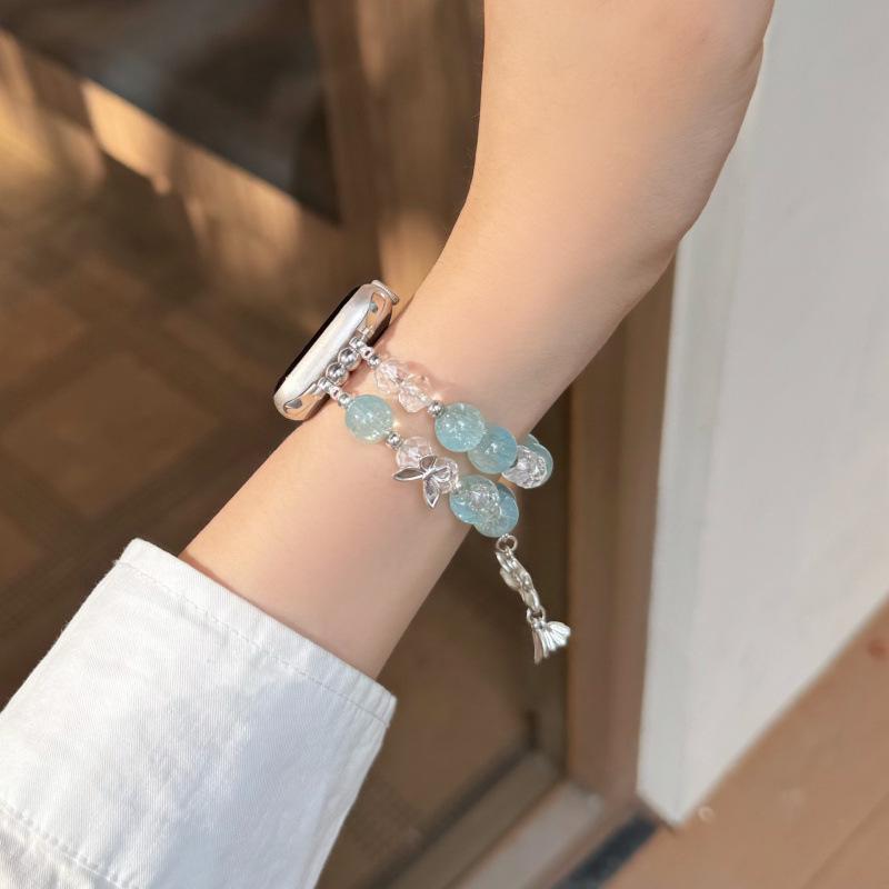 Glazed Lotus Beaded Strap for Xiaomi 10 Smart Band, Huawei GT6, and Apple iWatch 11
