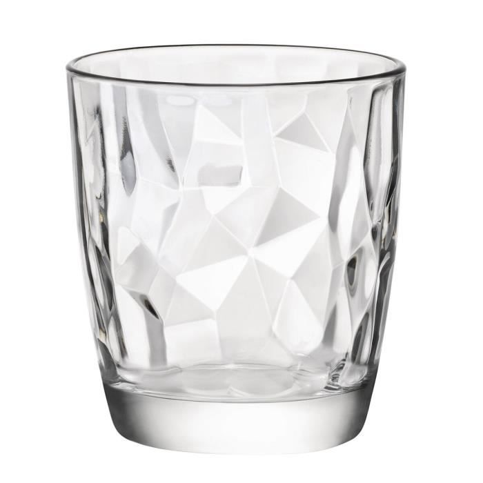 Verre - Bormioli Rocco - Diamond - 390 ml - Pack de 6 - Compatible lave-vaisselle