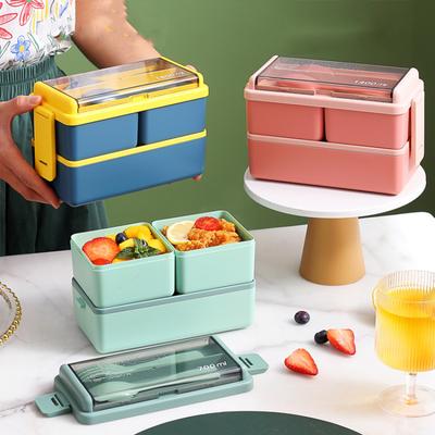 Bento Box Lunch Box Stackable 49OZ Bento Boxes For Adults Lunch Containers Leak Proof Adult Bento Box With Removable Compartment