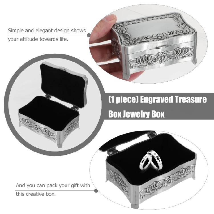 Elegant Metal Jewelry Storage Box Featuring Multiple Layer Compartments And Smooth Hinges