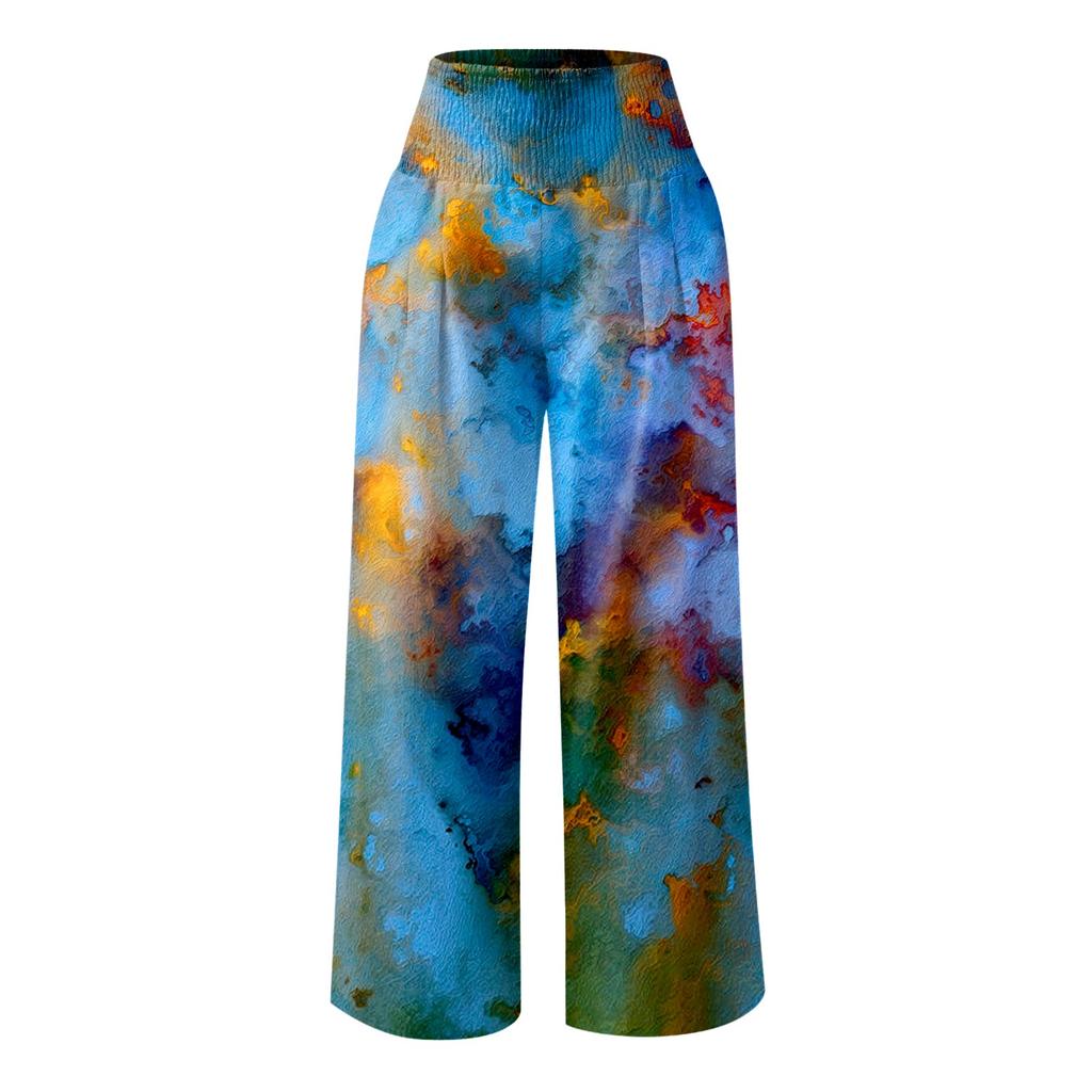 Women's Casual Pants Loose Soft Color Wide Leg Long Pants High Waist Straight Leg Pants