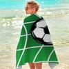 Soft Football Print Beach Towel Portable Sports Towel Comfortable Shower Towel  Bathroom