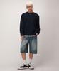 Dibellobeu Daily Henley Neck Round Knit_ Navy