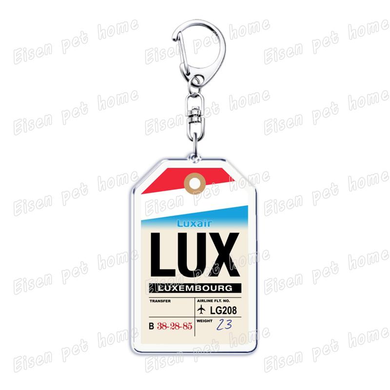 Plane Ticket Koffer Keyrings for Accessories Bag Key Chain Ring Jewelry Fans Gifts Travel Country Label Keychain Llaveros
