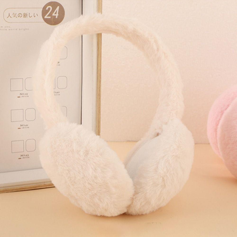 Winter Warm Foldable Earmuffs Soft Plush Fluffy Earflaps Fashion Ear Warmer  For Women Men Outdoor