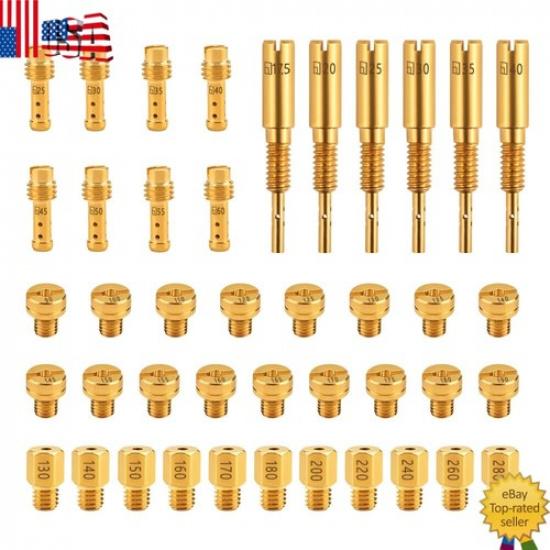 42Pcs Carburetor Jet Kit for Mikuni Main N100.604 VM28/486 VM4/042 VM22/210 US