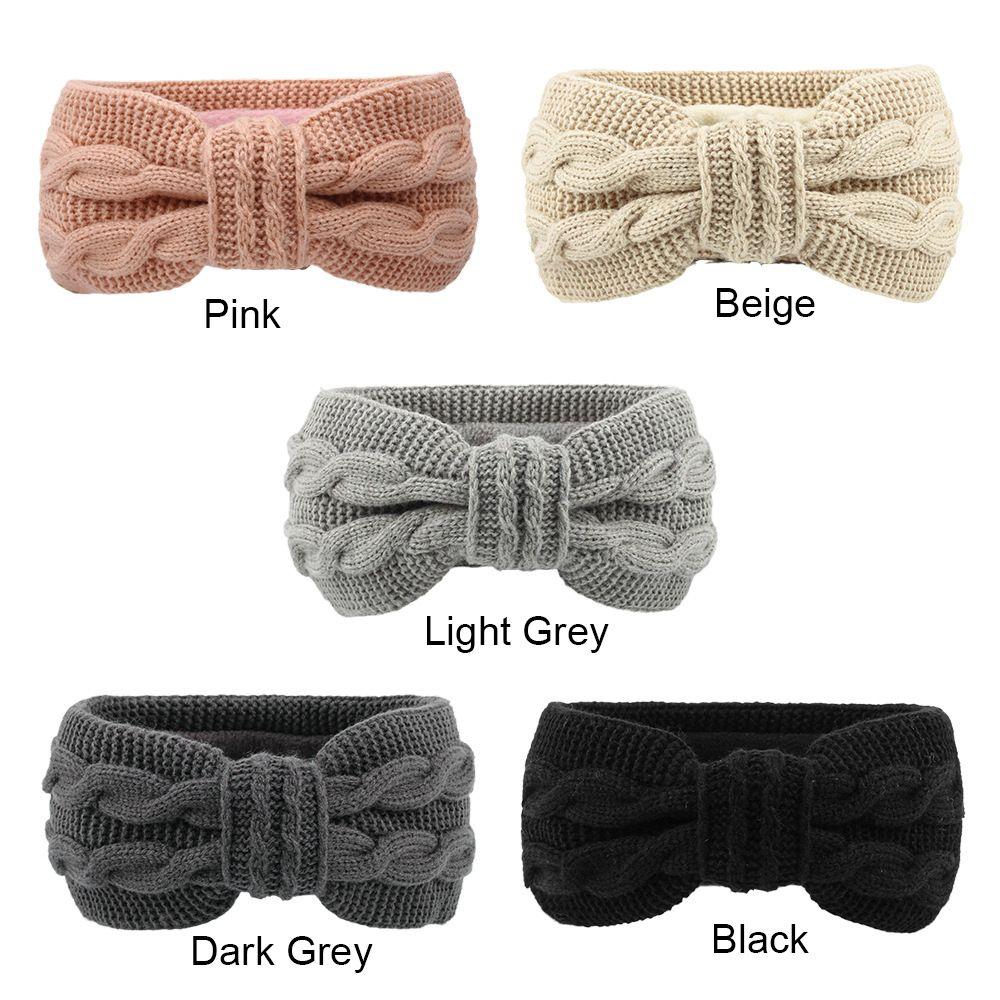 Mode Winter Warm Elastizität Strickturban Breitkrempige Stirnbänder Kopfbedeckung Wärme Ohrenschützer