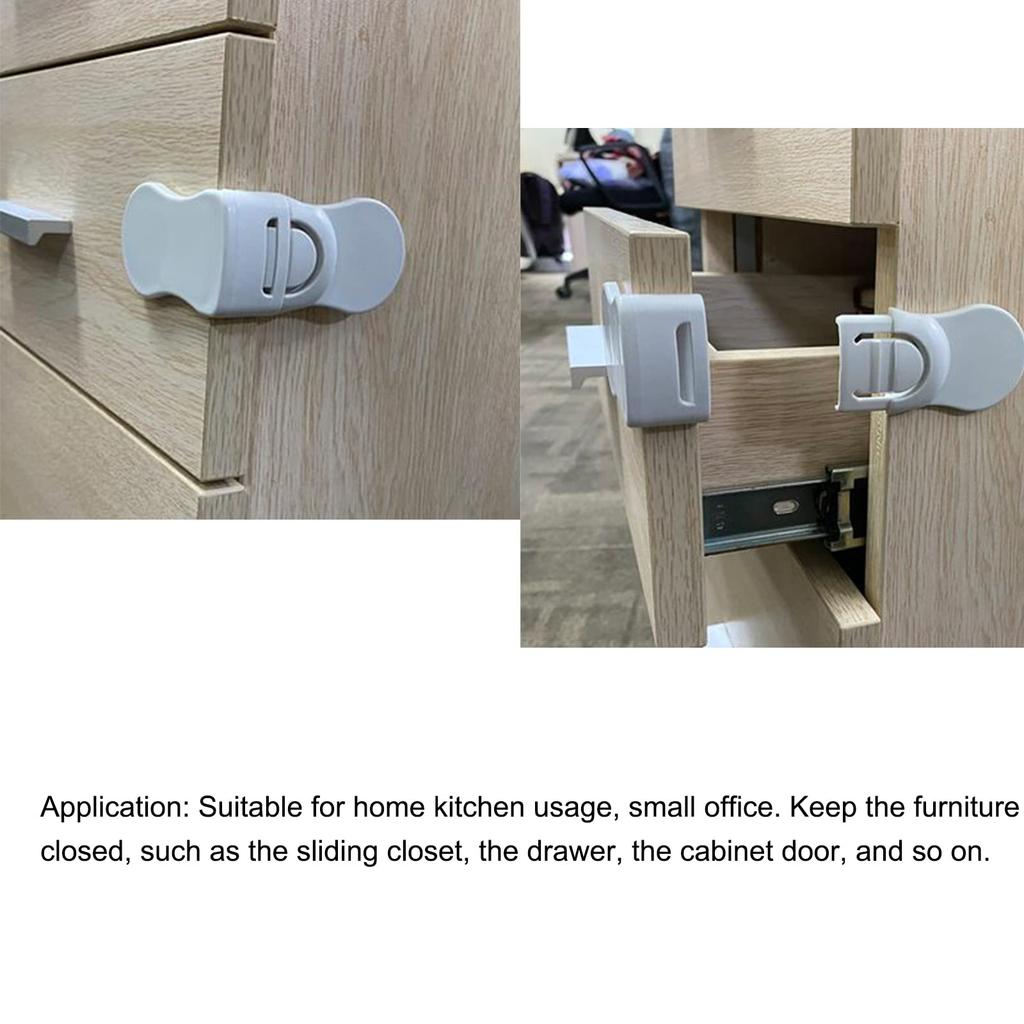 Baby Safety Lock Cabinet Drawer Lock Child Proof Corner Lock Fridge Door Protector