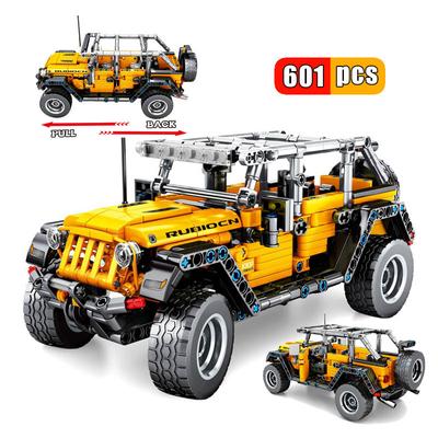 601 Adet Yeni Geri Çekin Araba Off-road Araç Şehir Yaratıcı Yapı Taşları Eğitim Tuğlaları Çocuklar için Yaratıcı Oyuncaklar Hediye Olarak