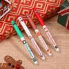 4Pcs Cartoon Christmas Santa Claus Snowman Elk Erasable Gel Pen Cute 0.5Mm Blue/Black Ink Signature Pens School Supplies