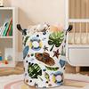 1pc, Funny Laundry Hamper Surf Beach Elements Colorful Laundry Basket with Handles Foldable Tote Bag Clothes Storage Bucket for Bathroom Laundry Bedro