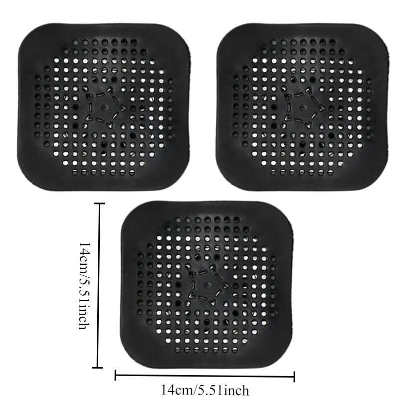 Filter-Sieb Abfluss Anti-Blockier Bodenablauf-Matte Spüle Haarsammler Küche Bad Anti-Blockier Deodorierender Bodenablauf Fitti