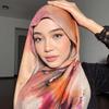 Breathable Print Islam Scarf Watercolour Women Sunscreen Shawl Woven Hijab Scarf  Party