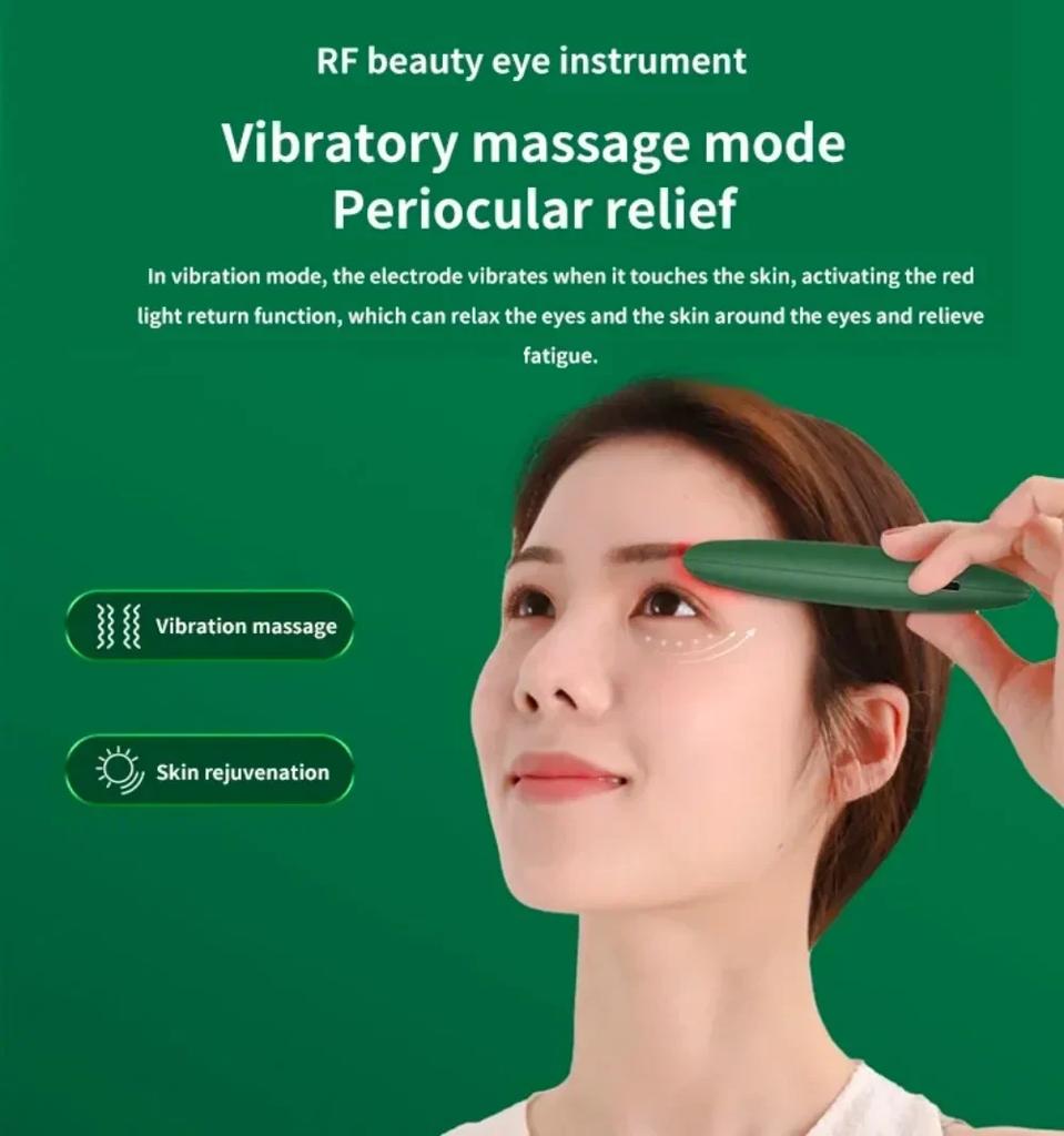 New Electric Eye Massager Eye Skin Lift Anti Wrinkle Vibration Hot Massage Relax RF Eyes Photo Therapy Instrument Skin Care Tool