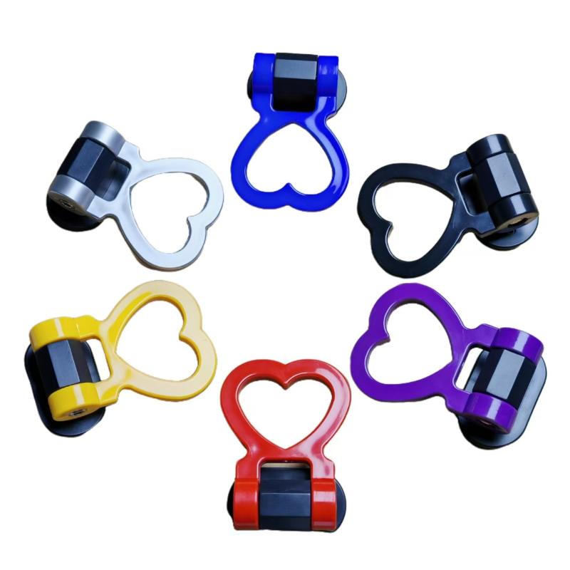 Heart Shape Car Styling Trailer Hooks Sticker Decoration Car Auto Rear Front Trailer Simulation Racing Ring Vehicle Towing Hook