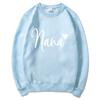 Women's Round Neck Heart Print Casual Hoodie