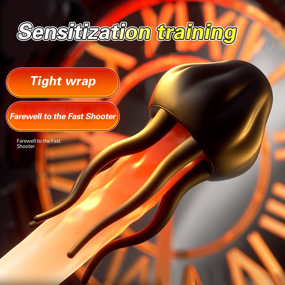 Male Glans Stimulate Massager 10 Modes Penis Delay Trainer Vibrator Rotate Masturbator Automatic Oral Climax Sex Sex Toy For Men