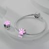 Charms Copper Pink Luminous Dog Paw Bone Beads Fit Charms Plata Original Bracelet Beads Women Jewellery Making Diy