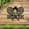 Tennis Metal Wall Art, Personalized Tennis Gift, Aluminum Sign for Court