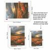 5D Diamond Painting Kit Pumpkin Patch Sunset Full Drill Canvas Art DIY Rhinestone Craft for Modern Wall Decor
