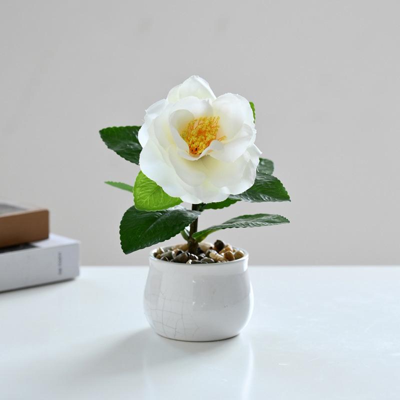 1PC Zimmer Dekor Einzelkopf Desktop Ornament Kamelie Bonsai Geflschte  Pflanzen Knstliche Blume gnstig kaufen  Preis, kostenloser Versand,  echte Bewertungen mit Fotos  Joom