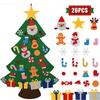 DIY Felt Christmas Tree with Detachable Ornaments Interactive Holiday Activity for Kids to Develop Motor Skills Wall Hanging Decor for Bedroom