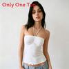 Summer Sleeveless Puff Sleeve Blouse With Ruffles For Women