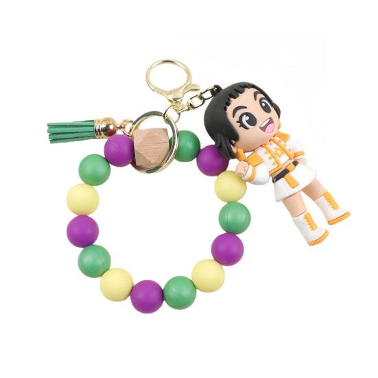 

Keychain Pendant Anime Doll Charm Beads Bracelet Key Chain Party Favor Keyring Bag Charm Backpack Accessory чёрный