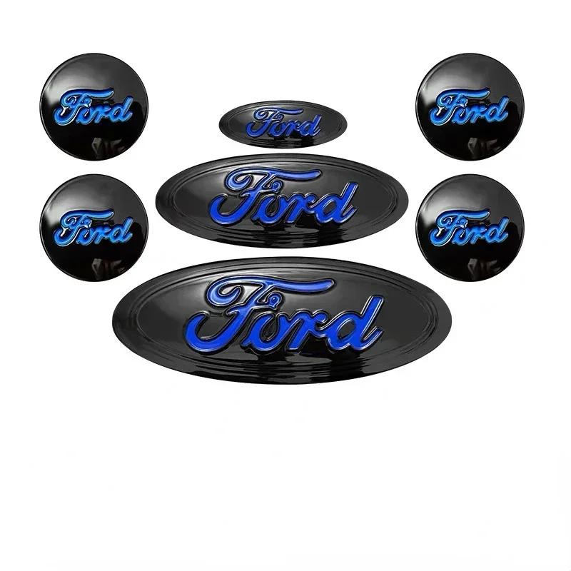Autoaufkleber Ford 2025 Heißes Auto-Emblem für Ford Focus Edge Explorer Escape Escape ST Kuga Mondeo Taurus Äquator Lenkradaufkleber