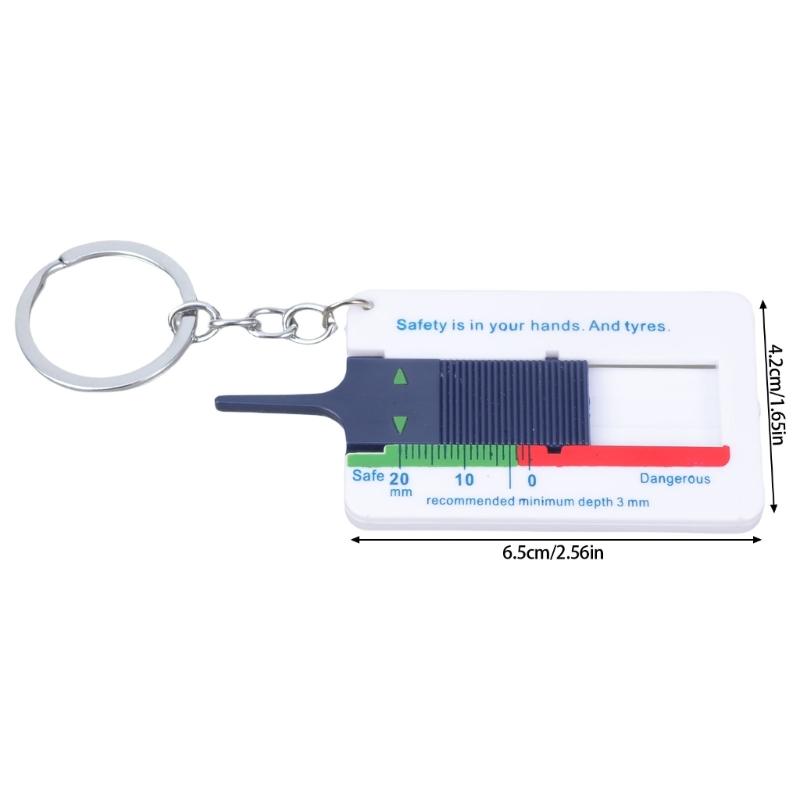 Small Plastic Treads Depth Measurer 0 to 20mm Ranges Precisions Measurement With Sliding Mechanism Suitable for Car Tires