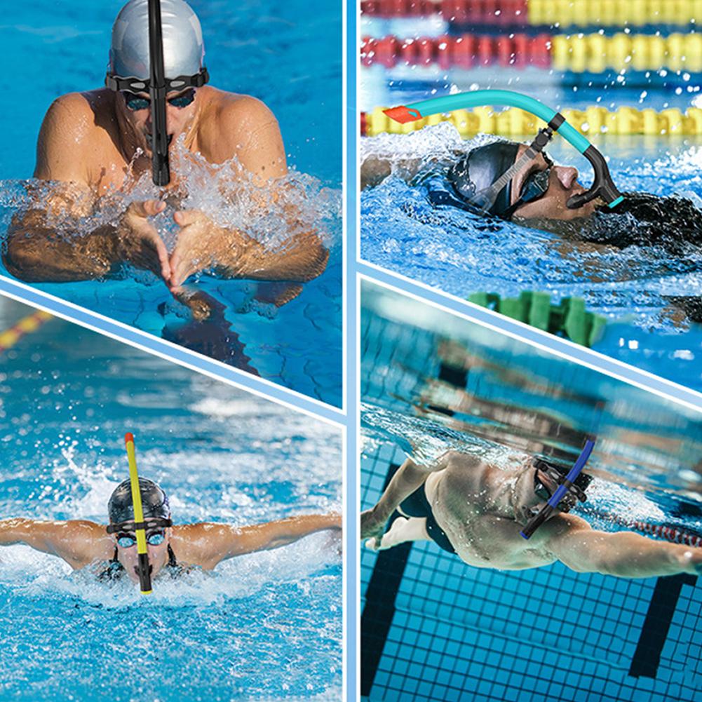 Semi-Dry Snorkel Dry Top Snorkel Tube Silicone Mouthpiece Diving Snorkel Tube One-Way Purge Valve for Snorkeling Swimming