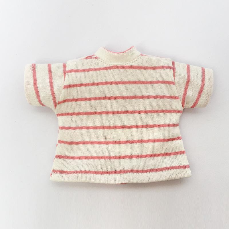 

1/ 6 Bjd Doll Clothes Short Sleeve Stripe Long Sleeve T-Shirt Overalls Denim Shorts for 1/6, Yosd, 30cm SD Doll Accessories Toy