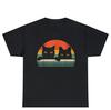 Camiseta Retrô Vintage Gato Preto Gatos Pretos Vintage Retrô Estilo Anos 80 Dono de Gato Rosto de Gato Engraçado Camisetas de Gato Preto Anos 70 Halloween